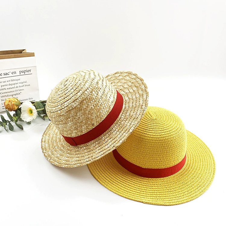 Cosplay Yellow Luffy One Piece Straw Hat Character Style for Outdoor & Fishing Scenes